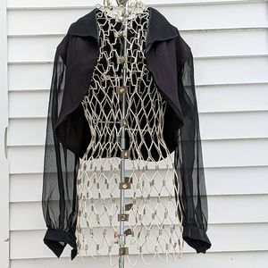 J.R. Nites by Caliendo black sheer sleeved bolero